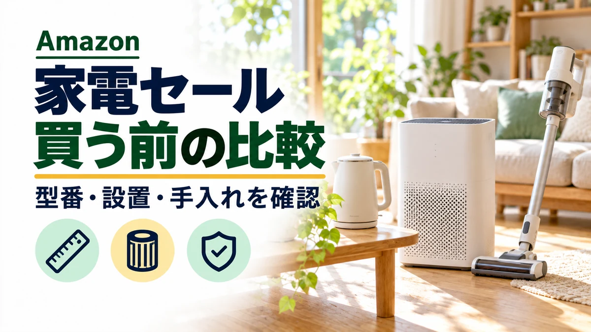 家電セールで型番・設置・手入れを確認