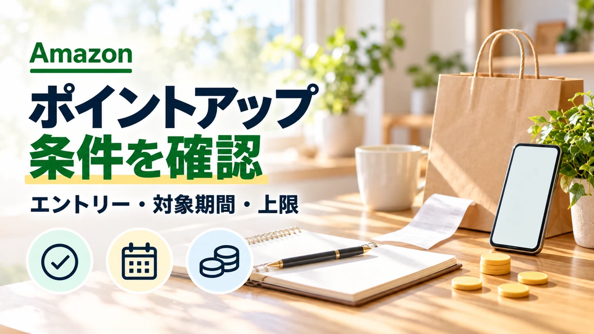 Amazonのポイントアップ条件を確認