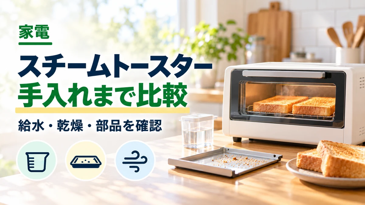 スチームトースター・手入れまで比較のイメージ