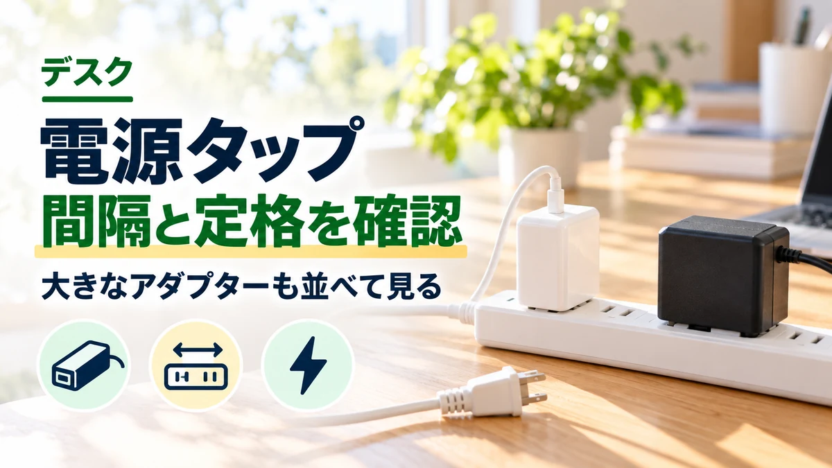 電源タップ・間隔と定格を確認のイメージ