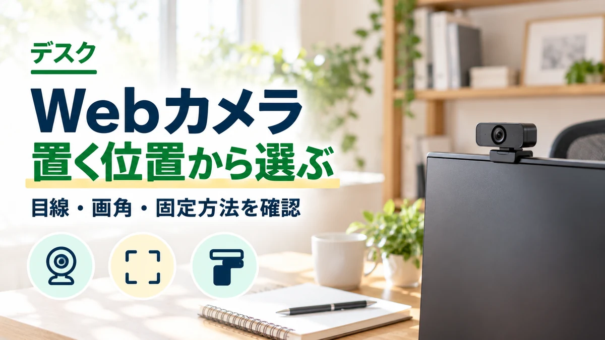 Webカメラ・置く位置から選ぶのイメージ