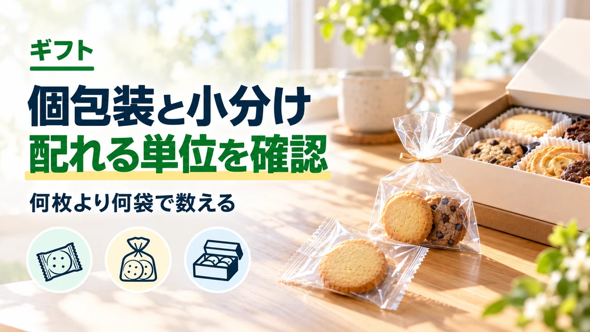 個包装と小分け:配れる単位を確認