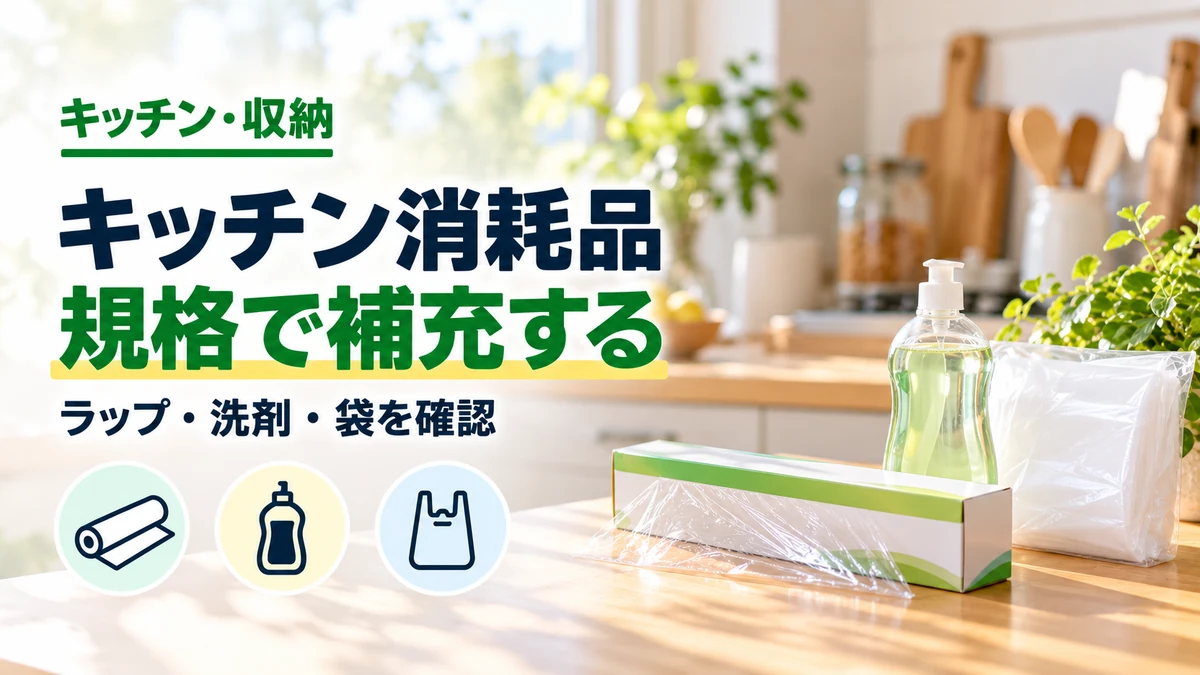 キッチン消耗品の規格で補充するを紹介するカバー