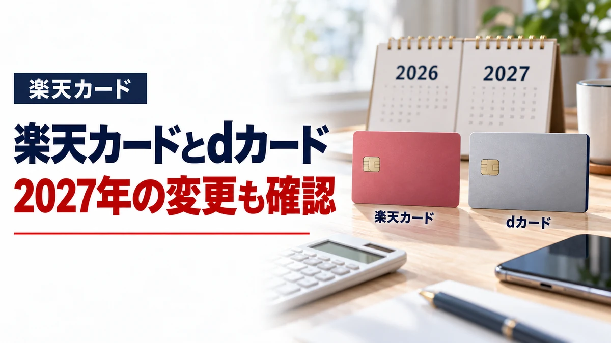 楽天カードとdカード。2027年の変更も確認を説明する楽天カードの記事画像