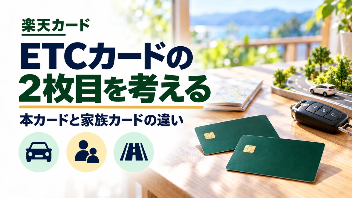 楽天ETCカードは2枚目を作れる？家族カードの可否・年会費・手順のイメージ