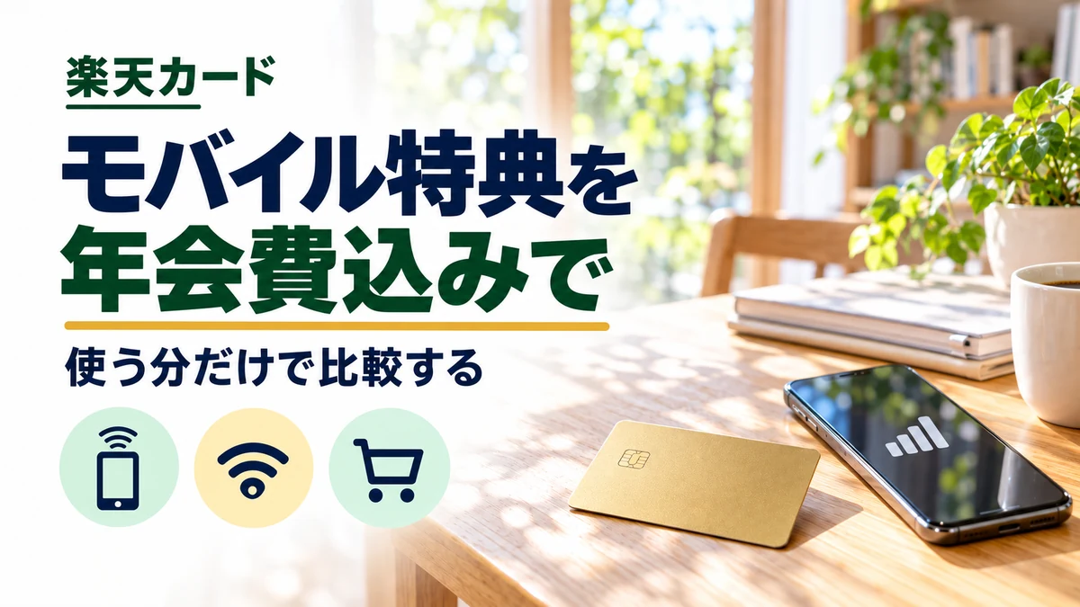 楽天プレミアムカードと楽天モバイル｜年会費込みの比較のイメージ