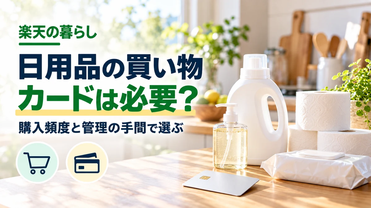 楽天市場で日用品を買うなら楽天カードは必要？のイメージ