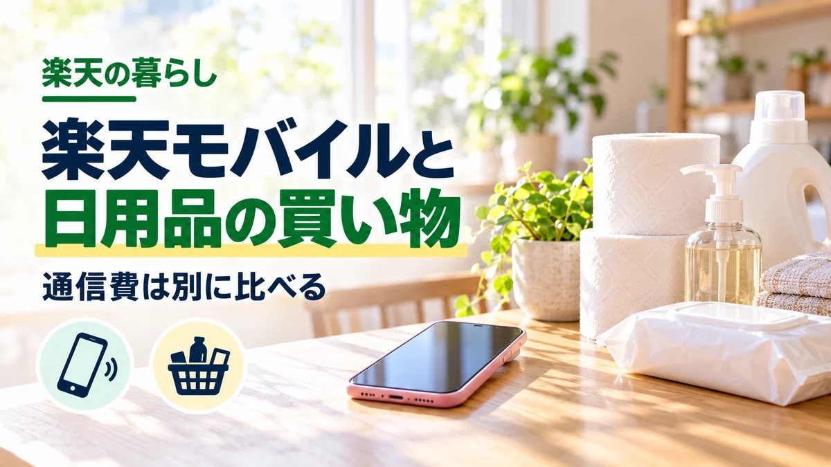 楽天モバイルは日用品のまとめ買いに関係ある？のイメージ