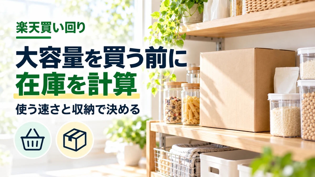 買い回りの大容量商品で買いすぎを防ぐのイメージ