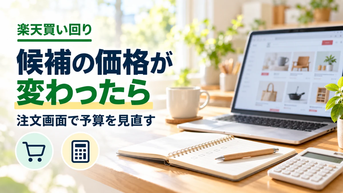 買い回り候補の価格が変わった時の対処のイメージ