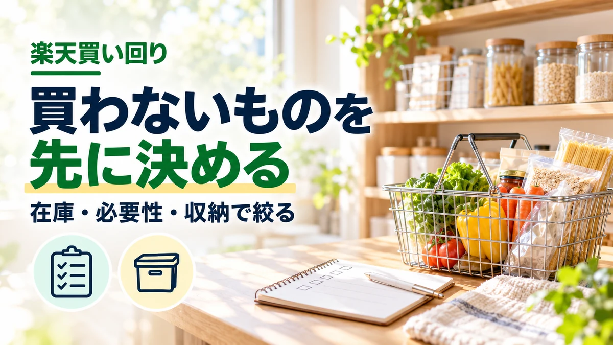 買い回り候補から買わないものを外すのイメージ