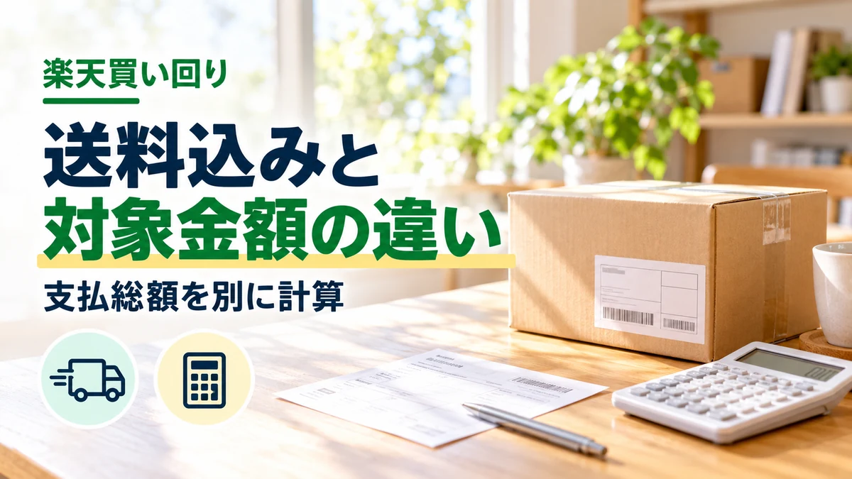 送料込みと買い回り対象額を分けて考えるのイメージ