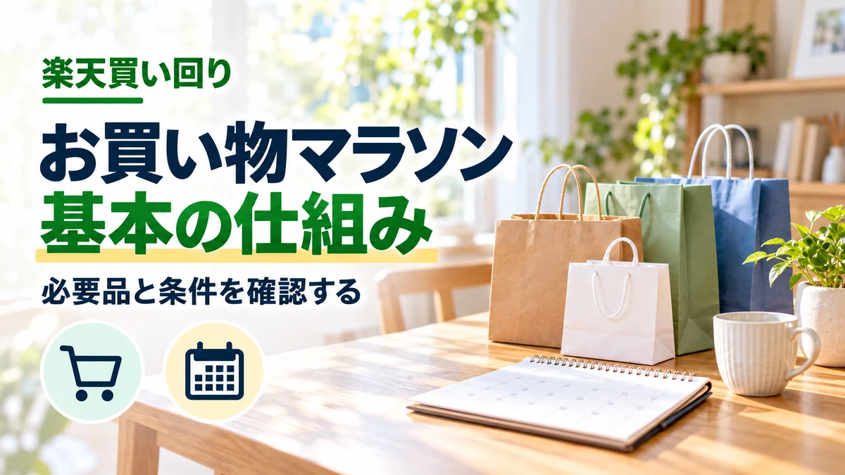 楽天お買い物マラソンとは？日用品を買う人向けに仕組みを解説のイメージ