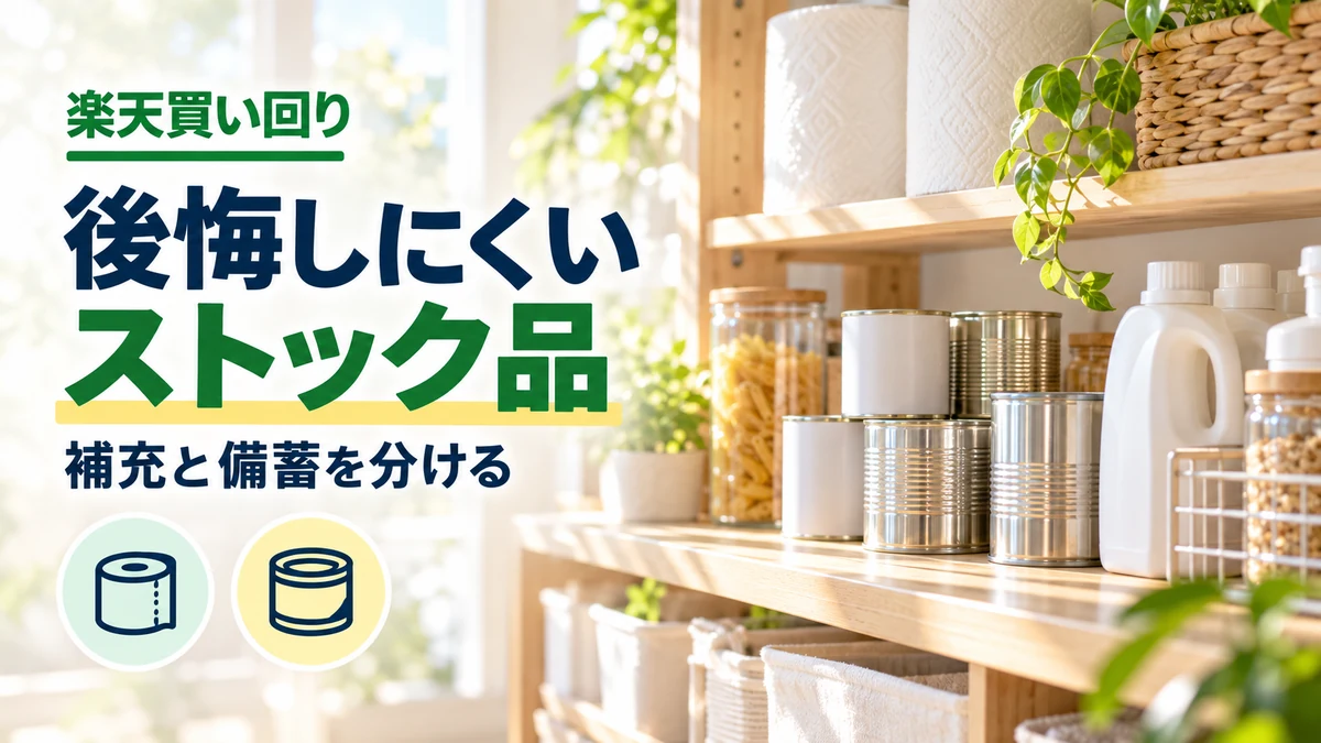 楽天買い回りで後悔しにくいストック品まとめのイメージ
