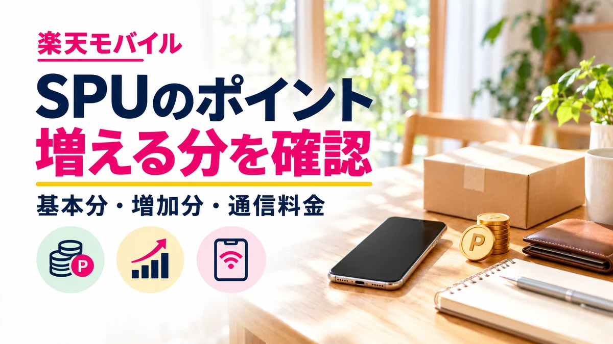 楽天モバイル：SPUのポイント・増える分を確認
