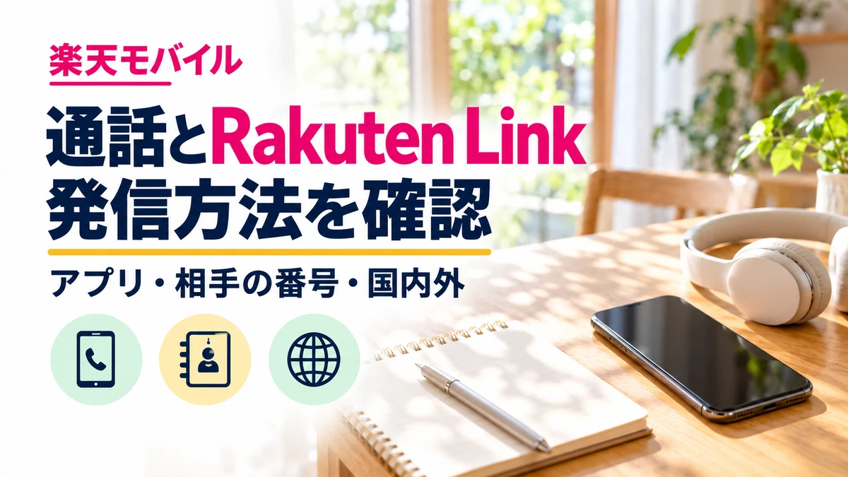楽天モバイル:通話とRakuten Link・発信方法を確認