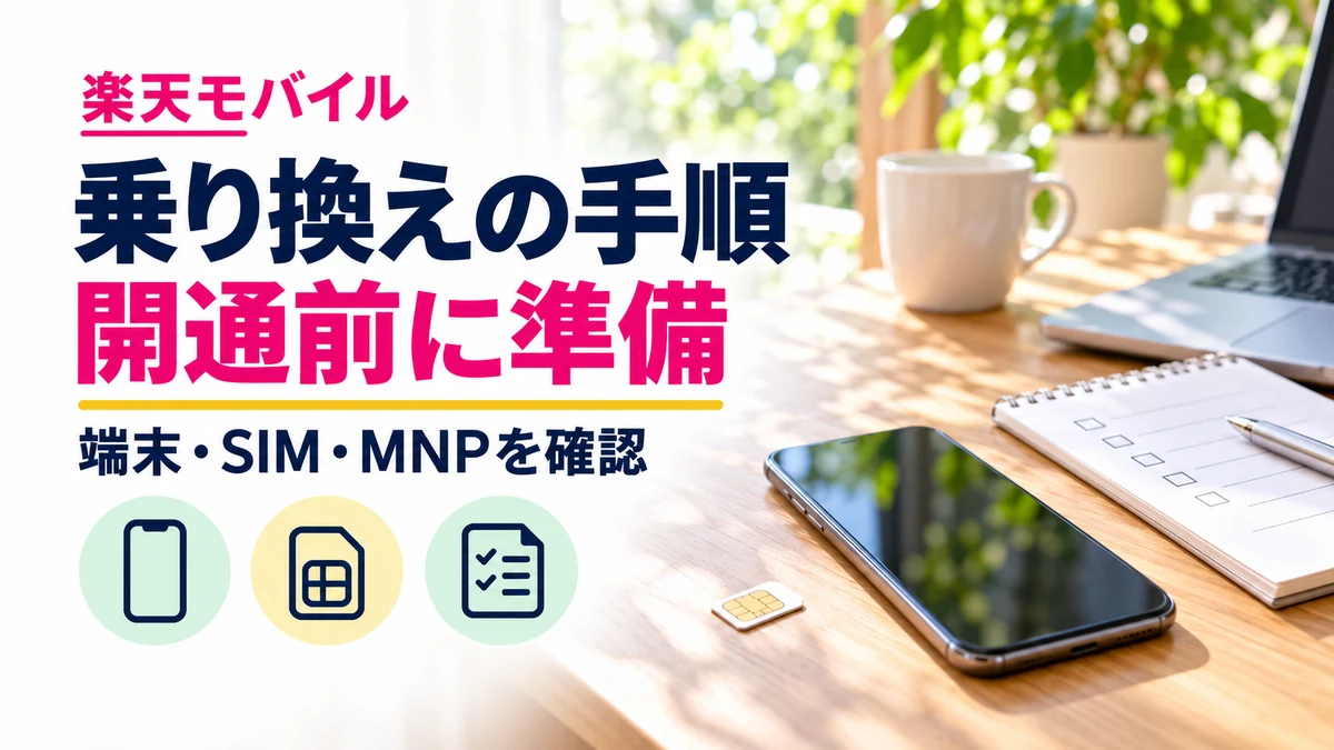 楽天モバイル：乗り換えの手順・開通前に準備