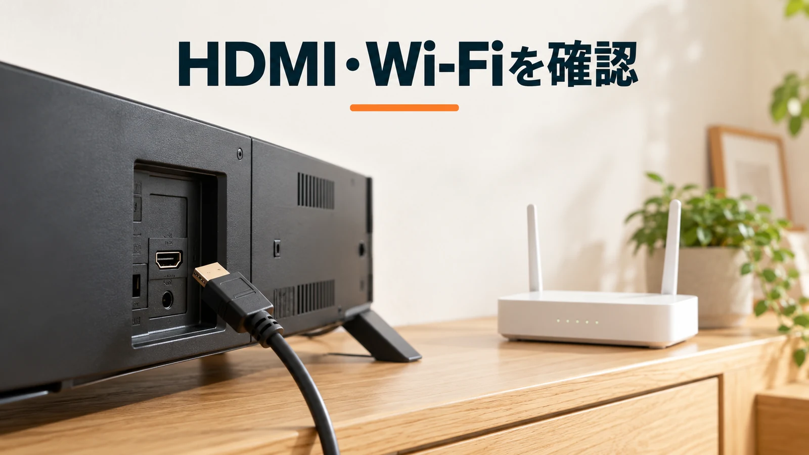 テレビのHDMI端子・給電条件・Wi-Fi環境を購入前に確認します。