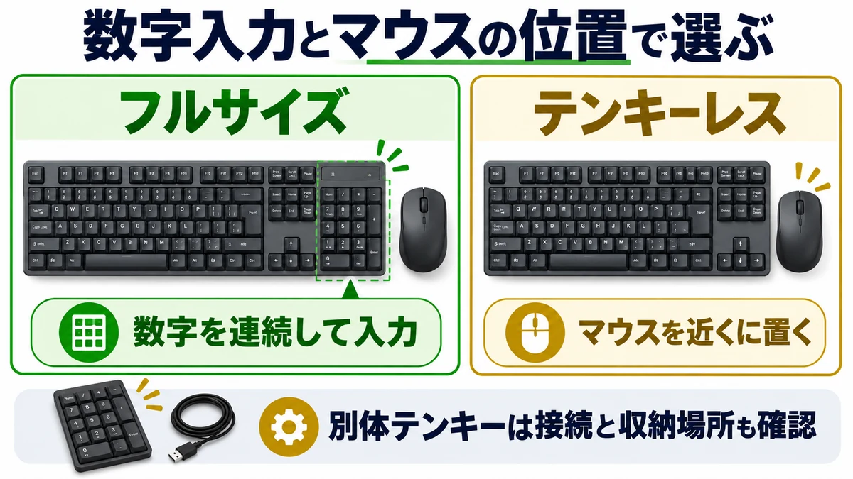 数字入力とマウスの位置で選ぶの図解