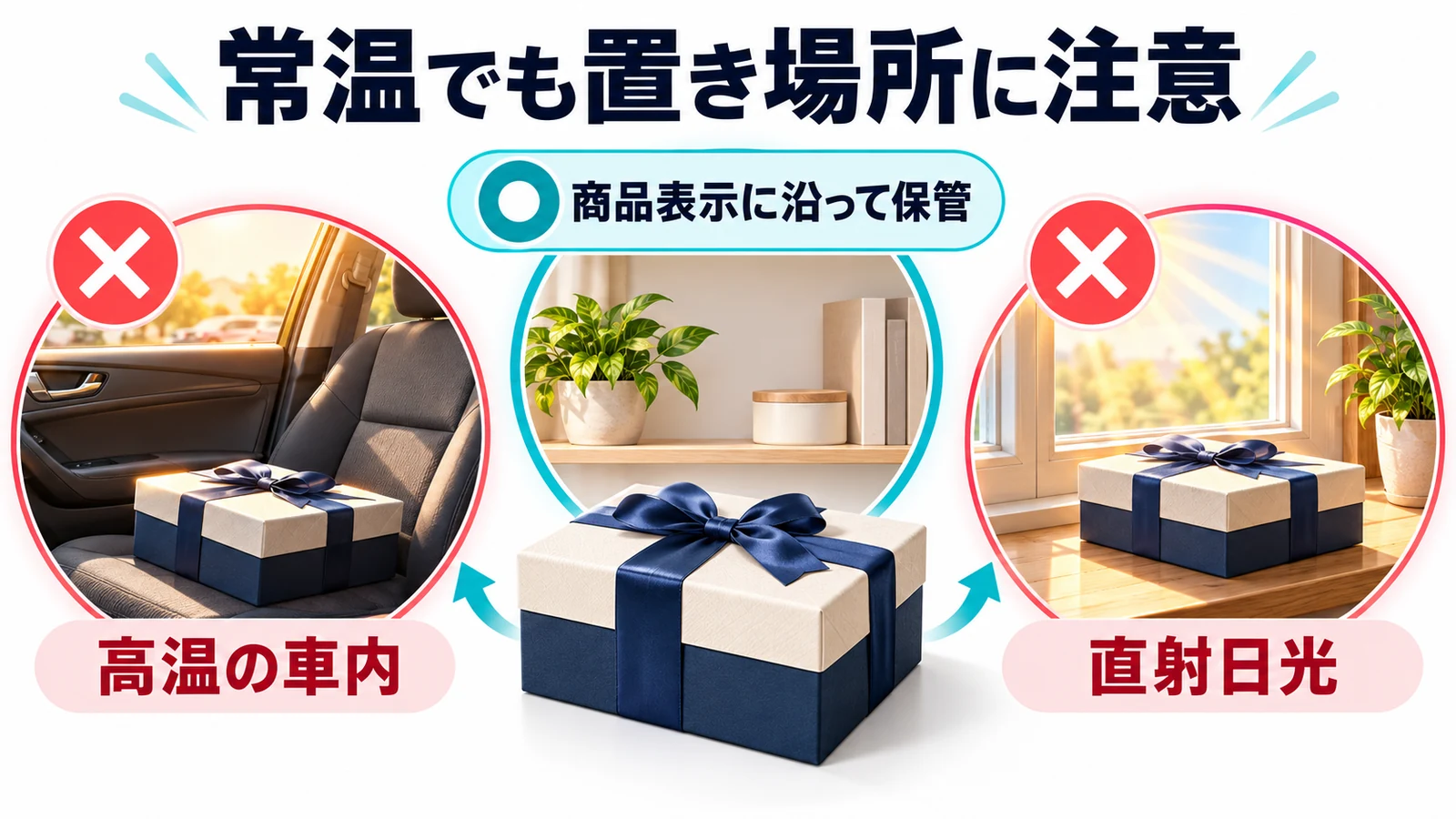 常温でも置き場所に注意