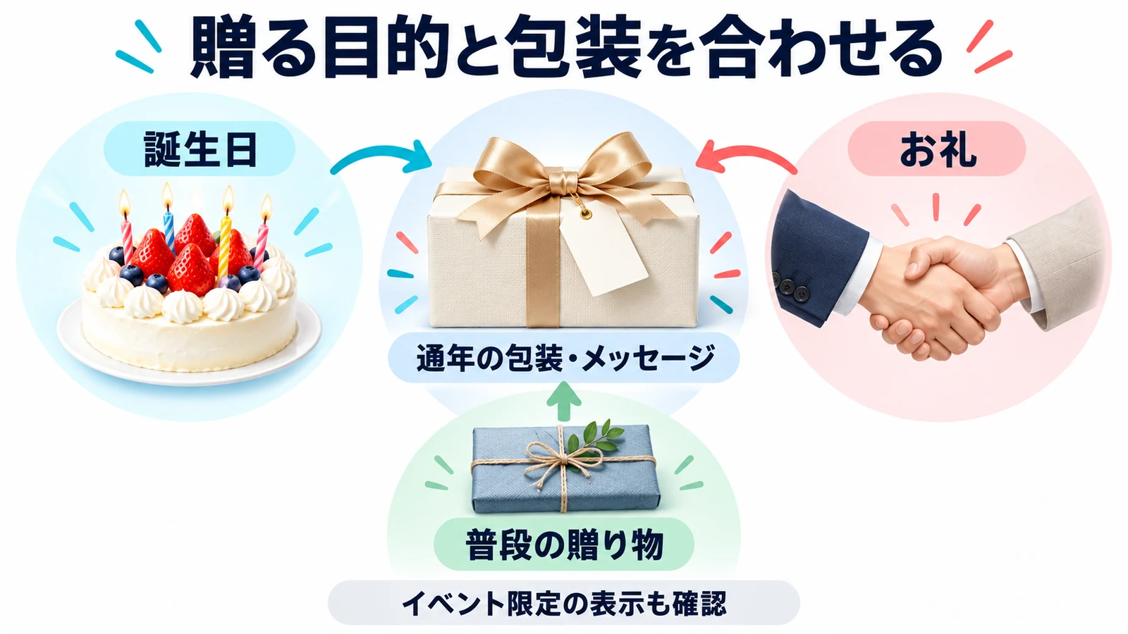 贈る目的と包装を合わせる