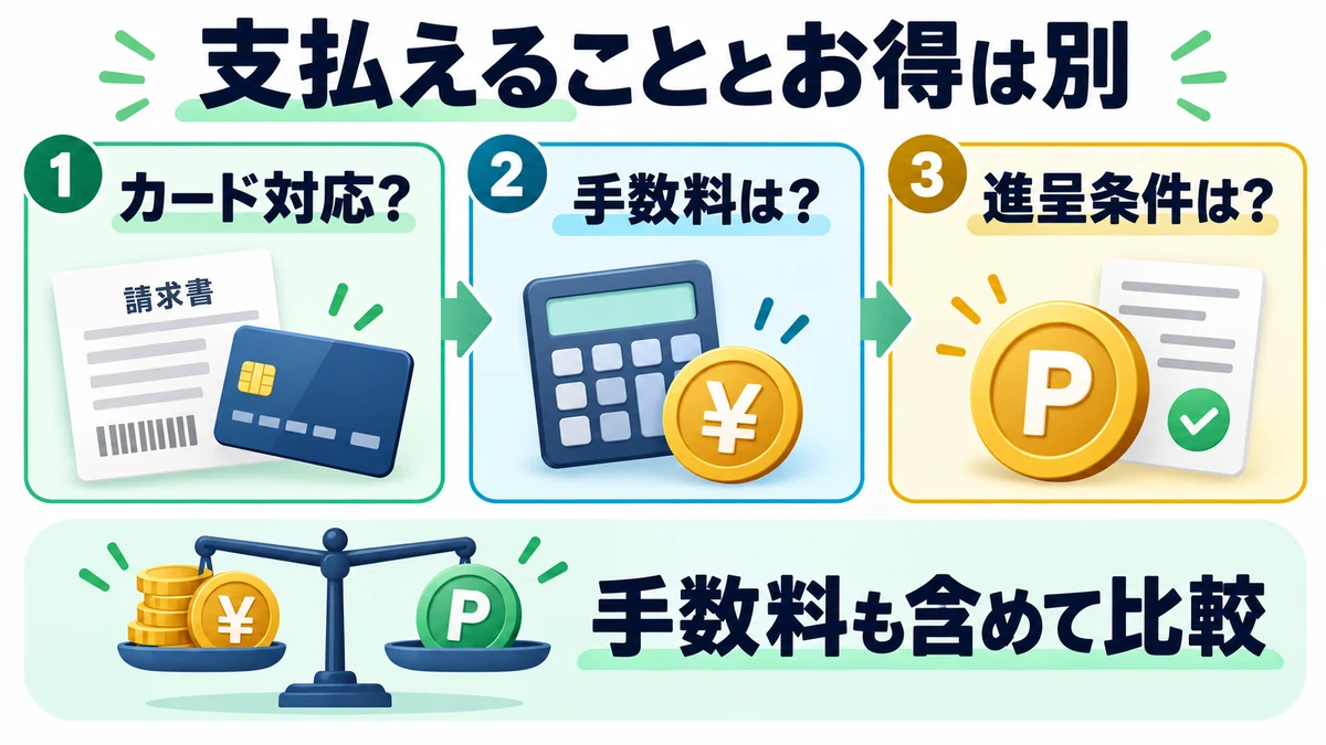 支払えることとお得は別を説明する図